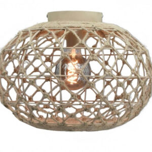Plafondlamp Boaz touw naturel 41cm