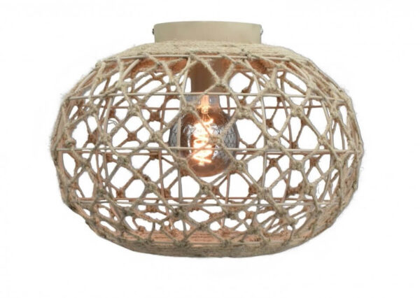Plafondlamp Boaz touw naturel 41cm