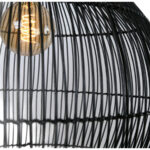 Rotan hanglamp Kruik zwart 35cm