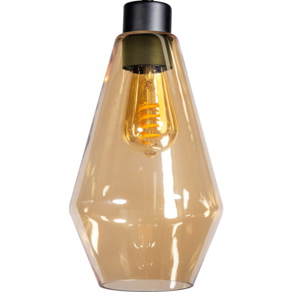 Bendy amber glaskap 17cm