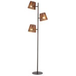Vloerlamp Daan zwart 3 lichts 160cm
