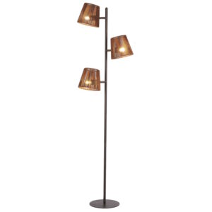 Vloerlamp Daan zwart 3 lichts 160cm