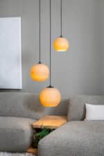 Hanglamp Orb Saturn Taupe en Grijs 3 lichts