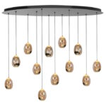 Hanglamp Egg goud 12 lichts
