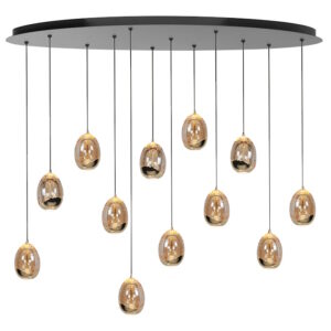 Hanglamp Egg goud 12 lichts
