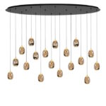 Hanglamp Egg goud 18 lichts