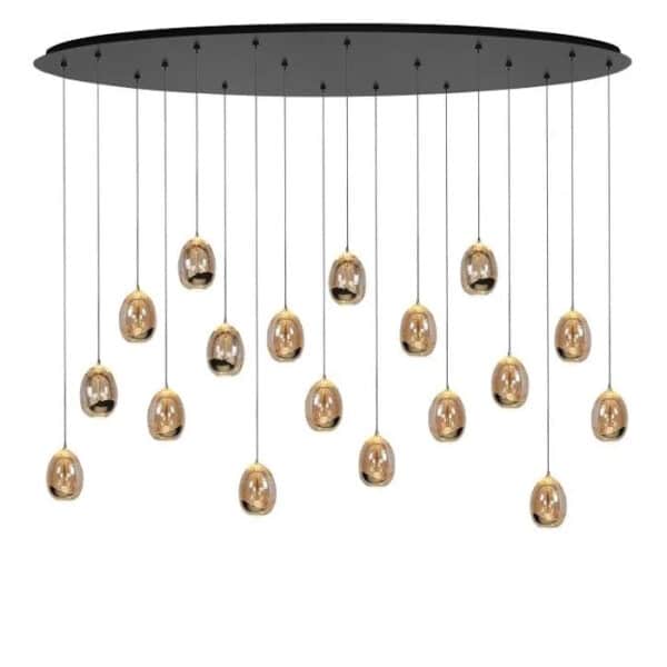 Hanglamp Egg goud 18 lichts