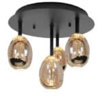 Plafondlamp Egg goud 4 lichts