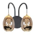 Wandlamp Egg goud 2 lichts