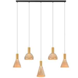 Hanglamp Lisa brons 5 lichts