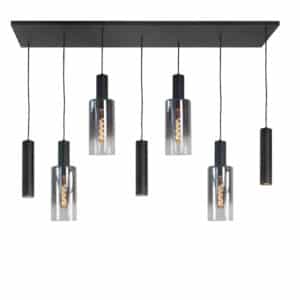 Hanglamp Perugia zwart 7 lichts