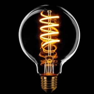 Globe 80mm spiraal goud 7W scene switch LED